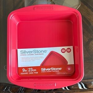 Brand new Silverstone Red 9” Square Cake Pan. Never used